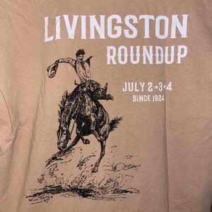 Livingston Roundup Tan Graphic T-Shirt